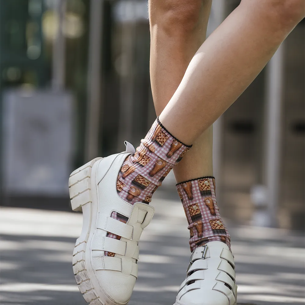 Κάλτσες #doyoudaresocks Digital Printed SuperSport Chicken & Waffle (code 70105)
