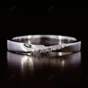 0.04CTW Round Cut Lab Grown Diamond Simple Wedding Band