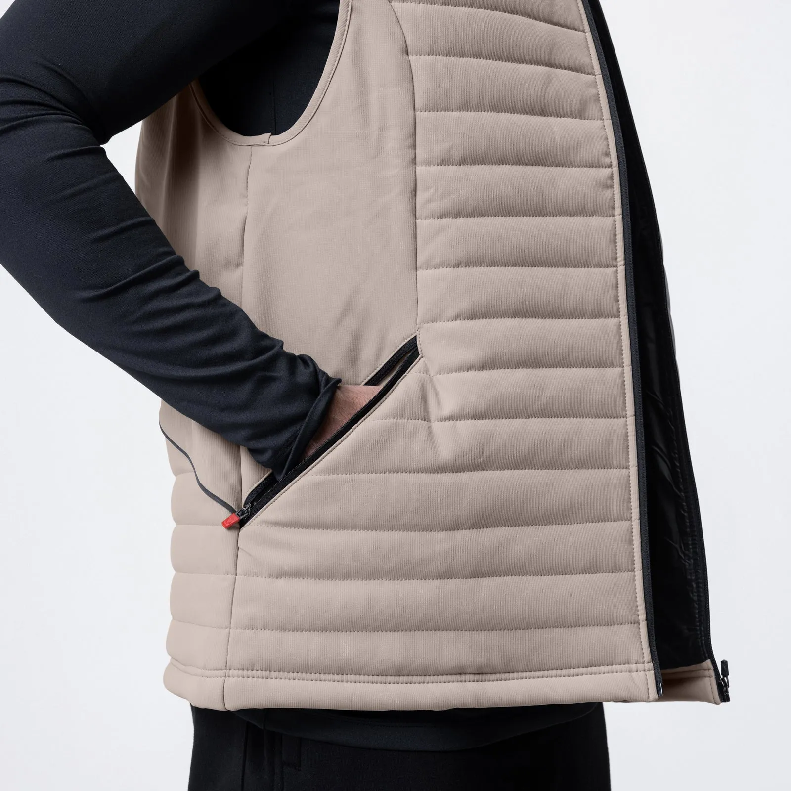 0720. Waterproof Insulated Run Vest  - Chai