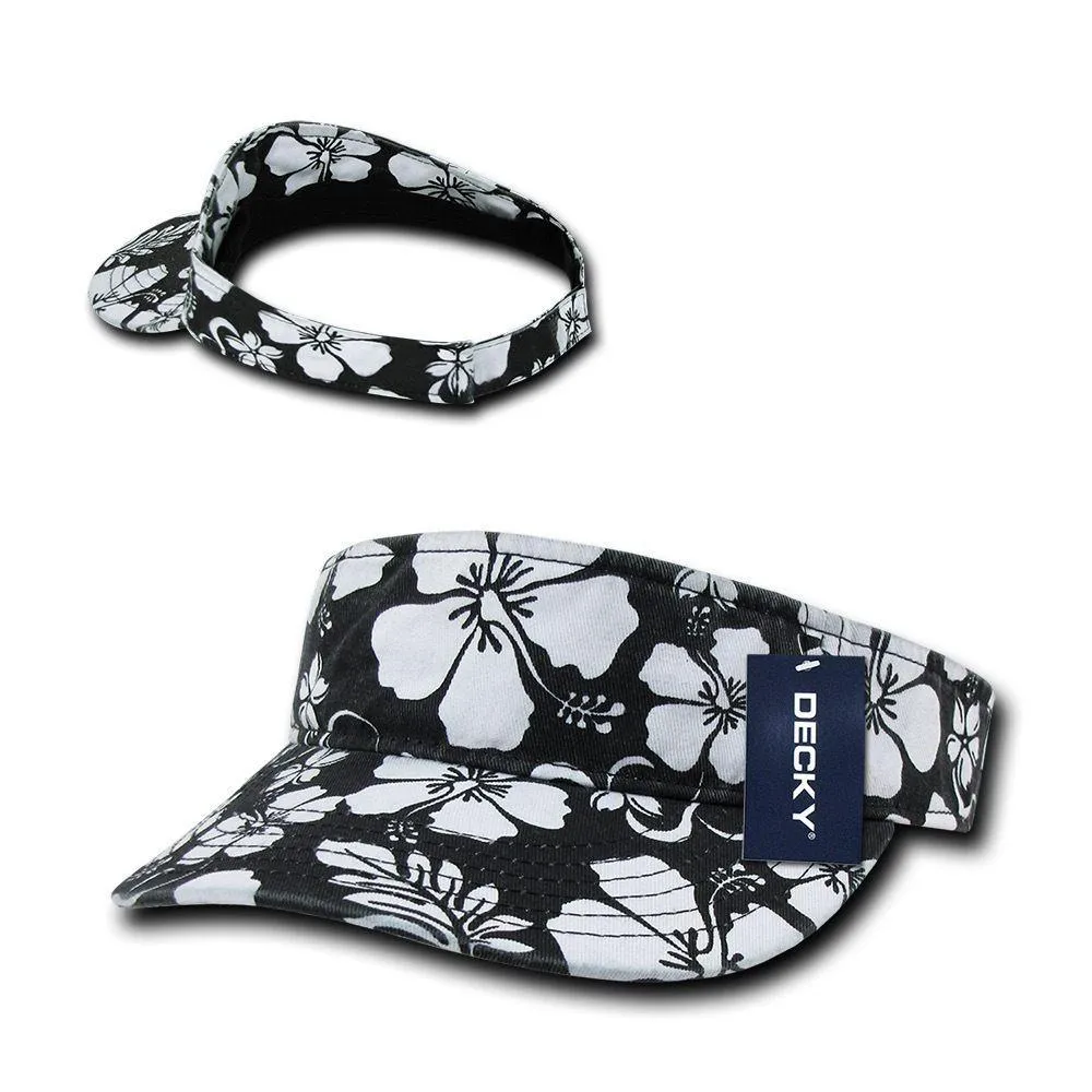 1 Dozen Decky Floral Flower Polo Visor Curved Summer Sun Sports Golf Wholesale