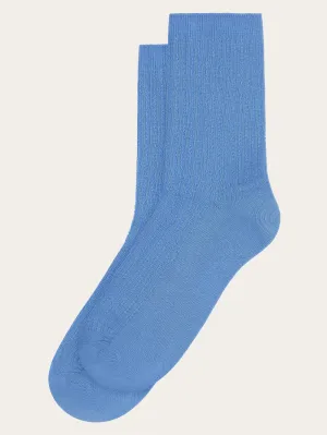 1-pack Cable structure socks - GOTS/Vegan - Glacier Lake