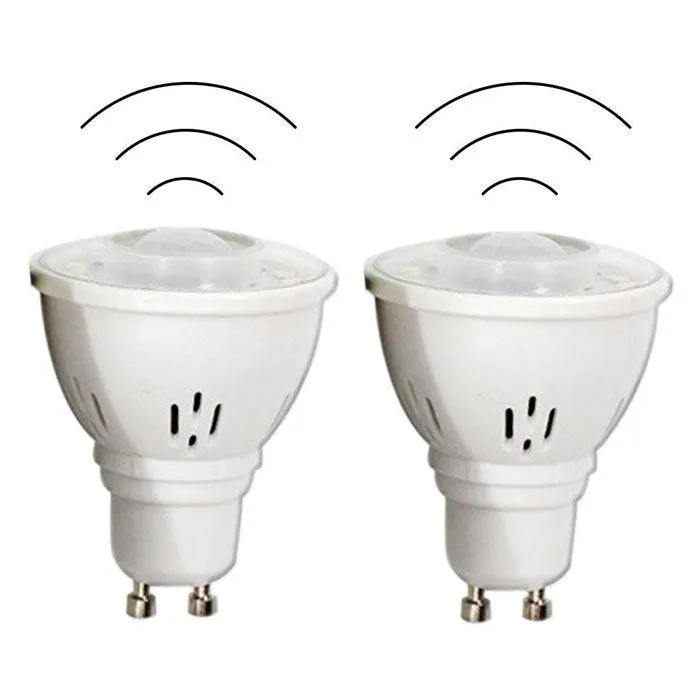 10-Piece PIR GU10 Sensitive Light LED 3W Ceiling Downlight Spotlight 220-240V AC Automatic Lighting Bulb Hotel Ceiling Downlight