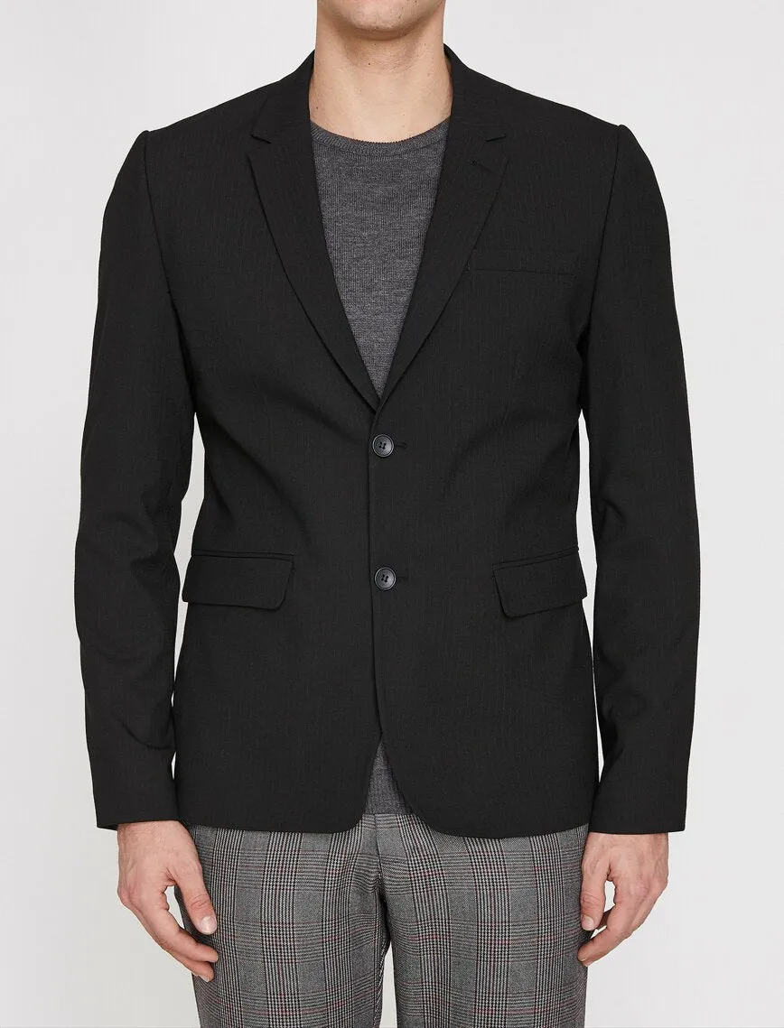 10814 Black Striped Blazer