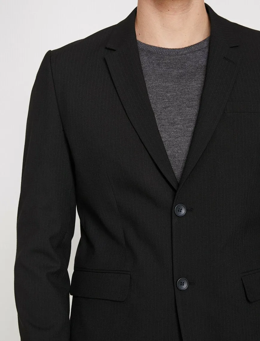 10814 Black Striped Blazer