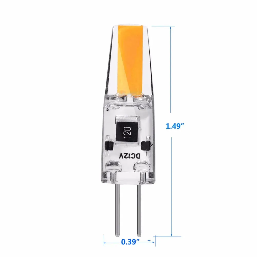 10PCS Dimmable Mini G4 LED COB Lamp  6W Bulb AC DC 12V 220V Candle Lights Replace 30W 40W Halogen for Chandelier Spotlight