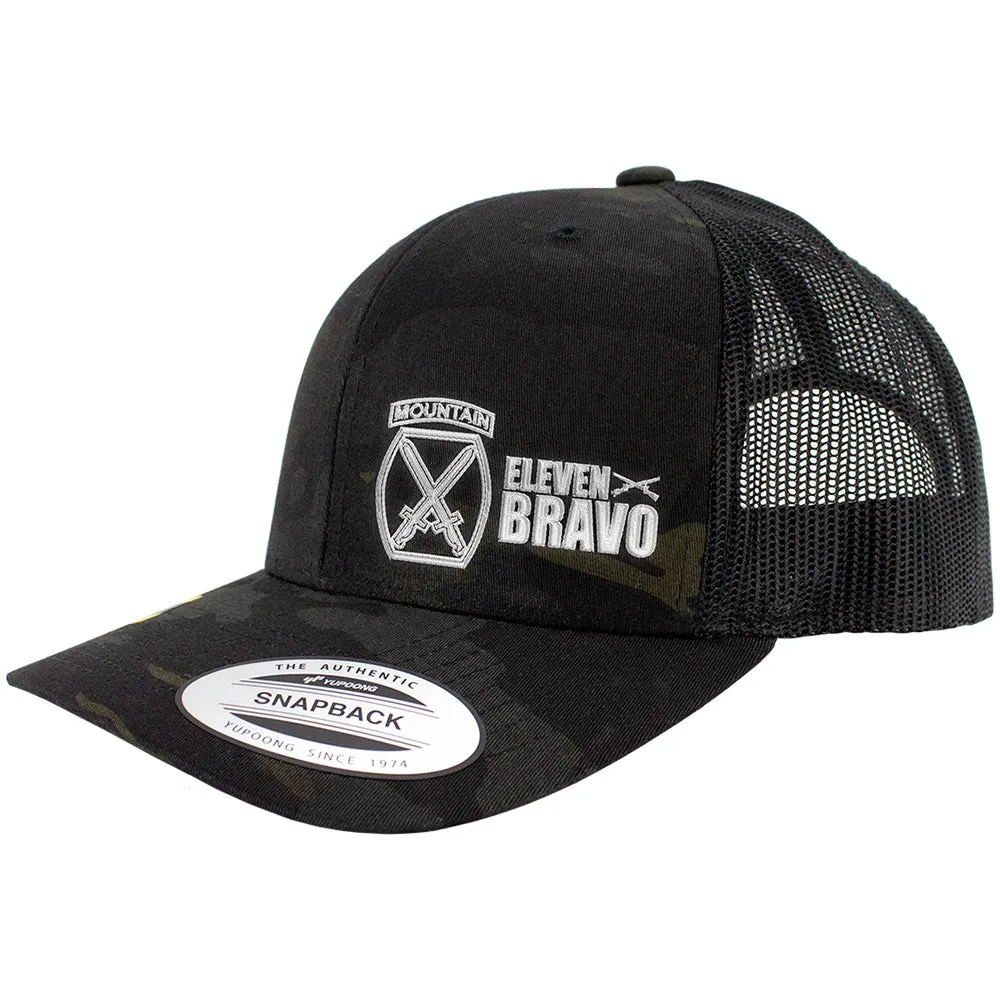 10th Mountain 11 Bravo Series Snapback Trucker Multicam