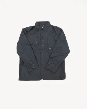 1102-CTB - Engineer's Jacket Crinkle Nylon Taffeta - Black