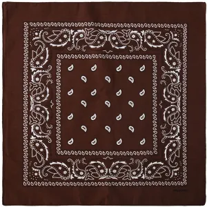 12-Pack Bandana Headband - Brown