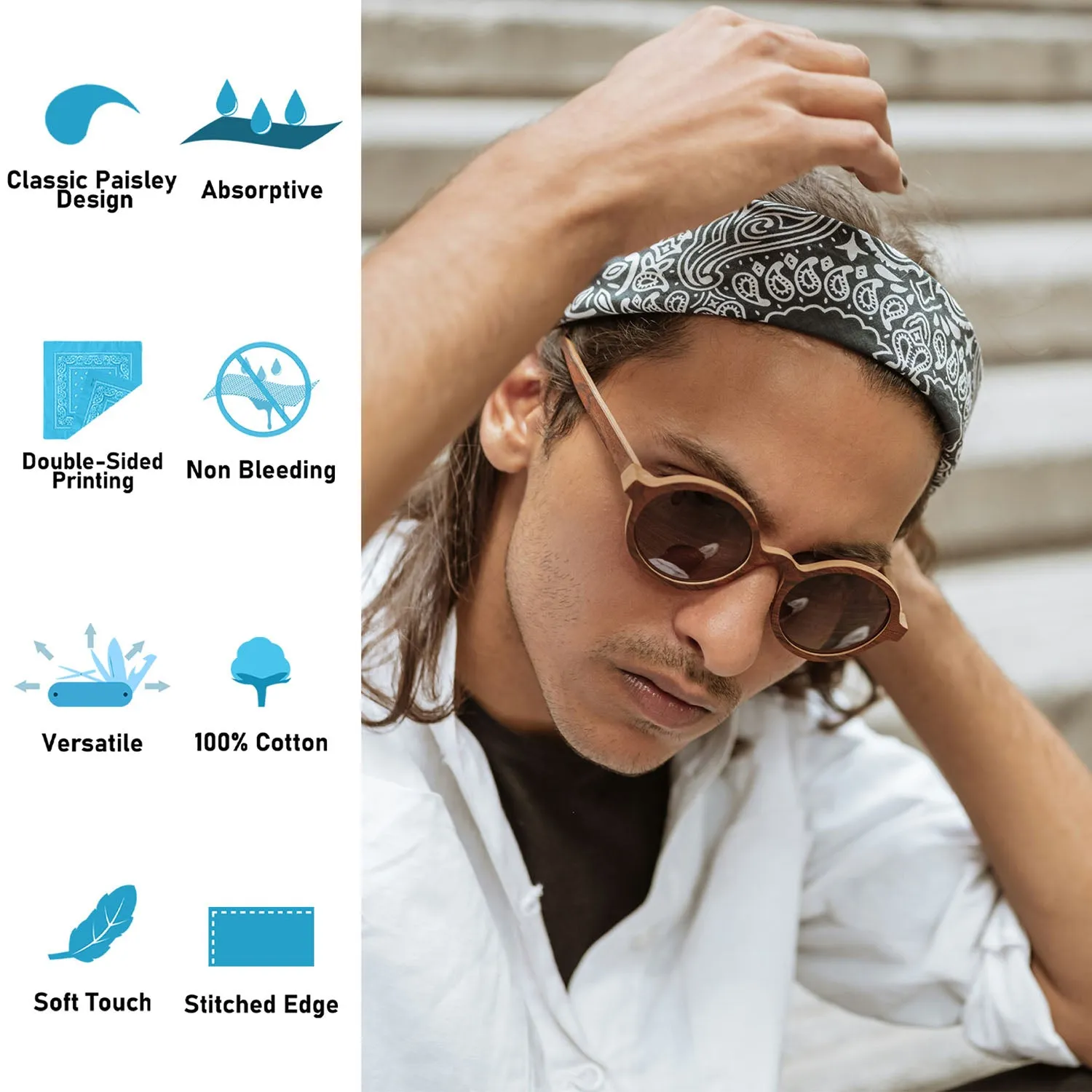 12-Pack Bandana Headband - Jamaica
