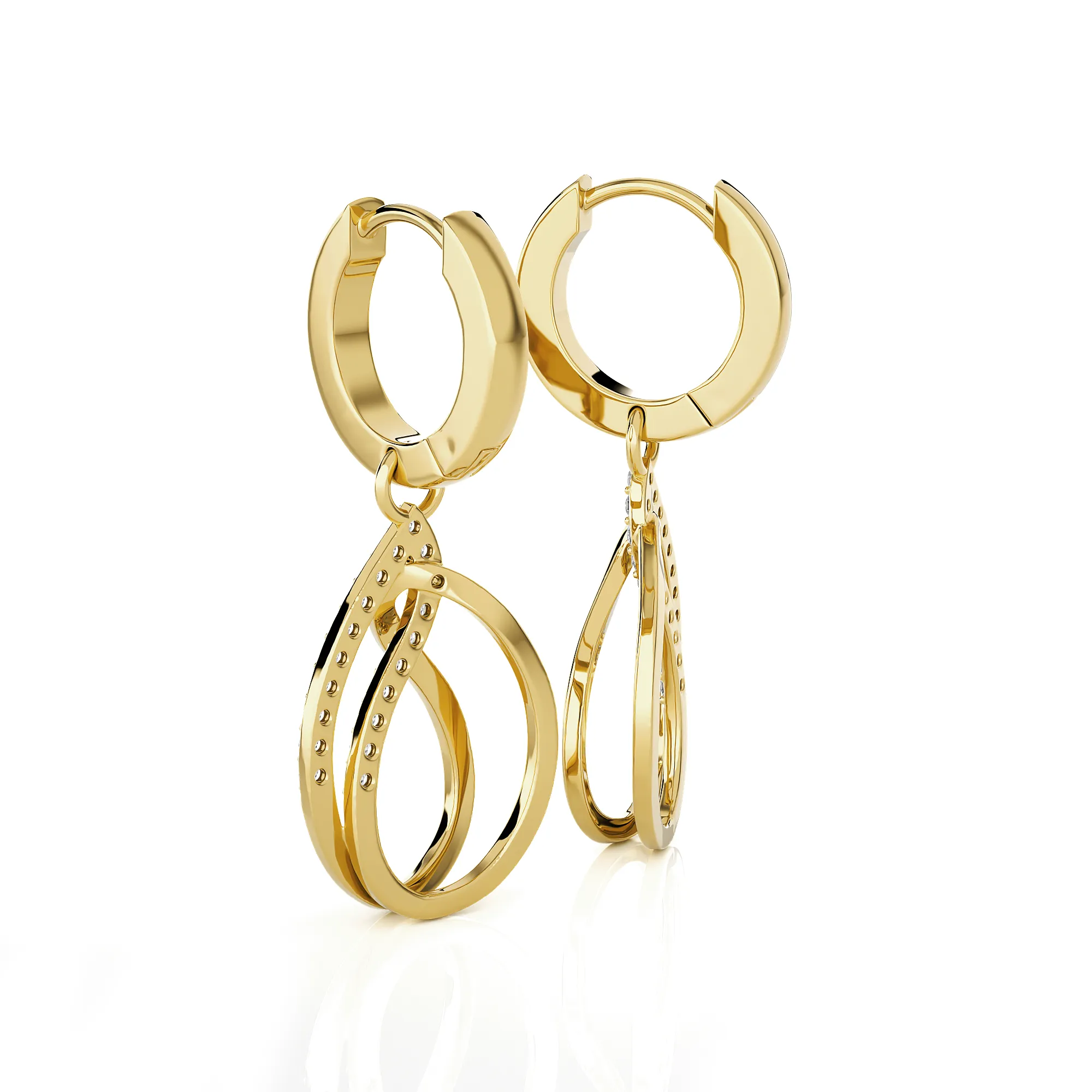 1/3 ctw Round Lab Grown Diamond Drop Earrings