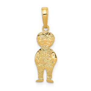 14 Yellow Gold Boy with Hands in Pocket Pendant