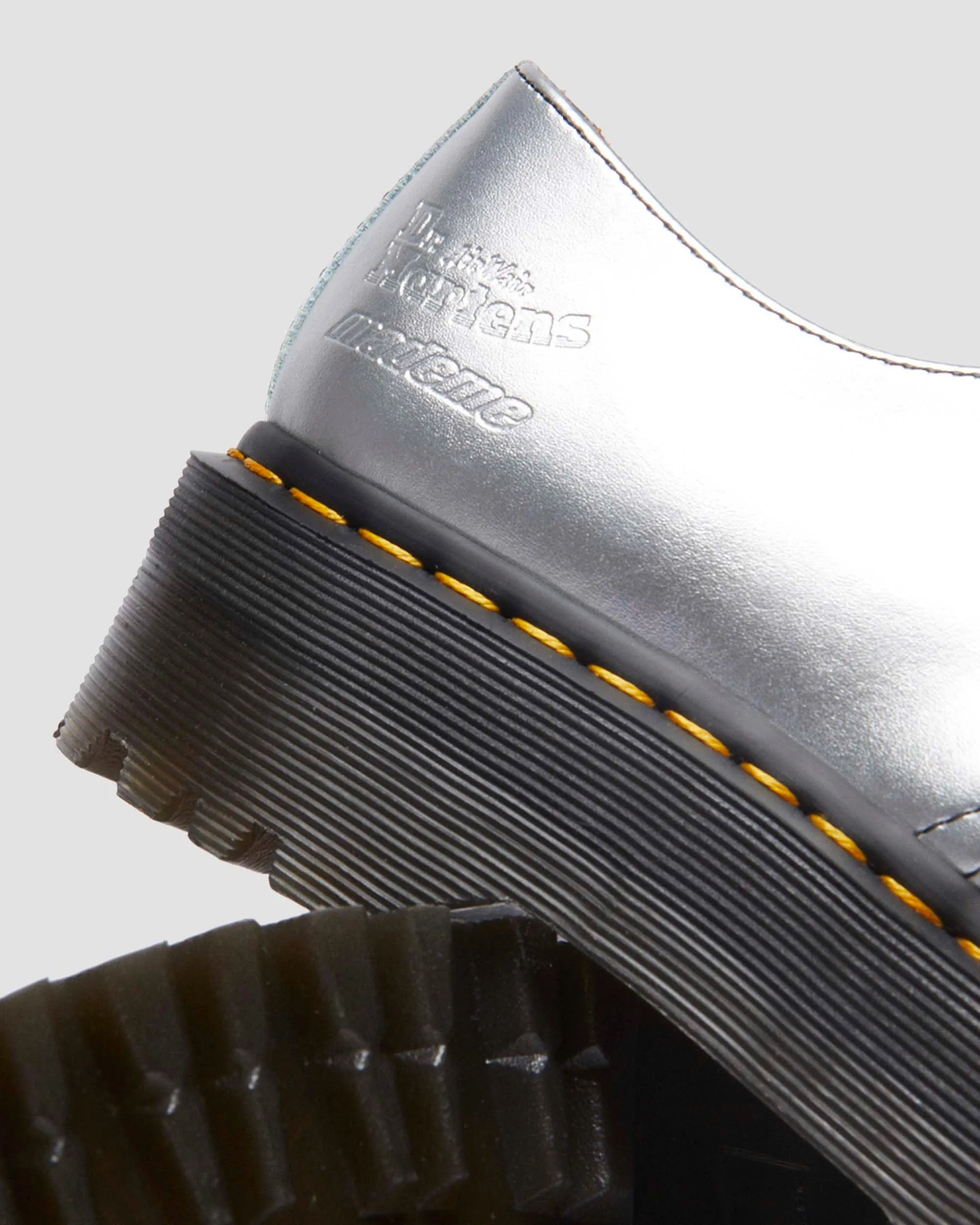 1461 Quad Mademe Silver Alumix Leather Shoes