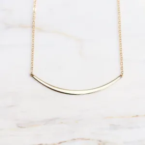 14k Gold Half Curve Necklace