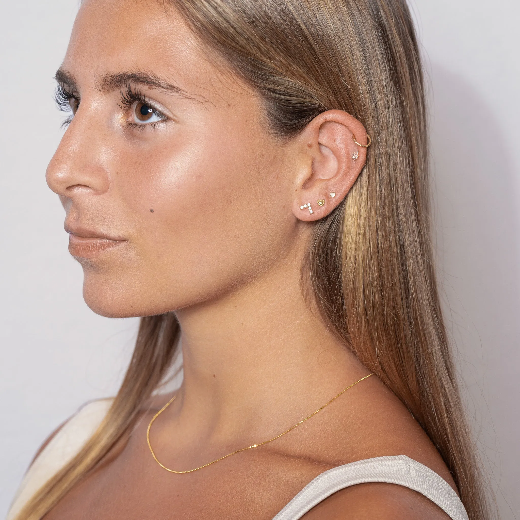 14K Solid Gold Disco Ball Bead Chain Necklace