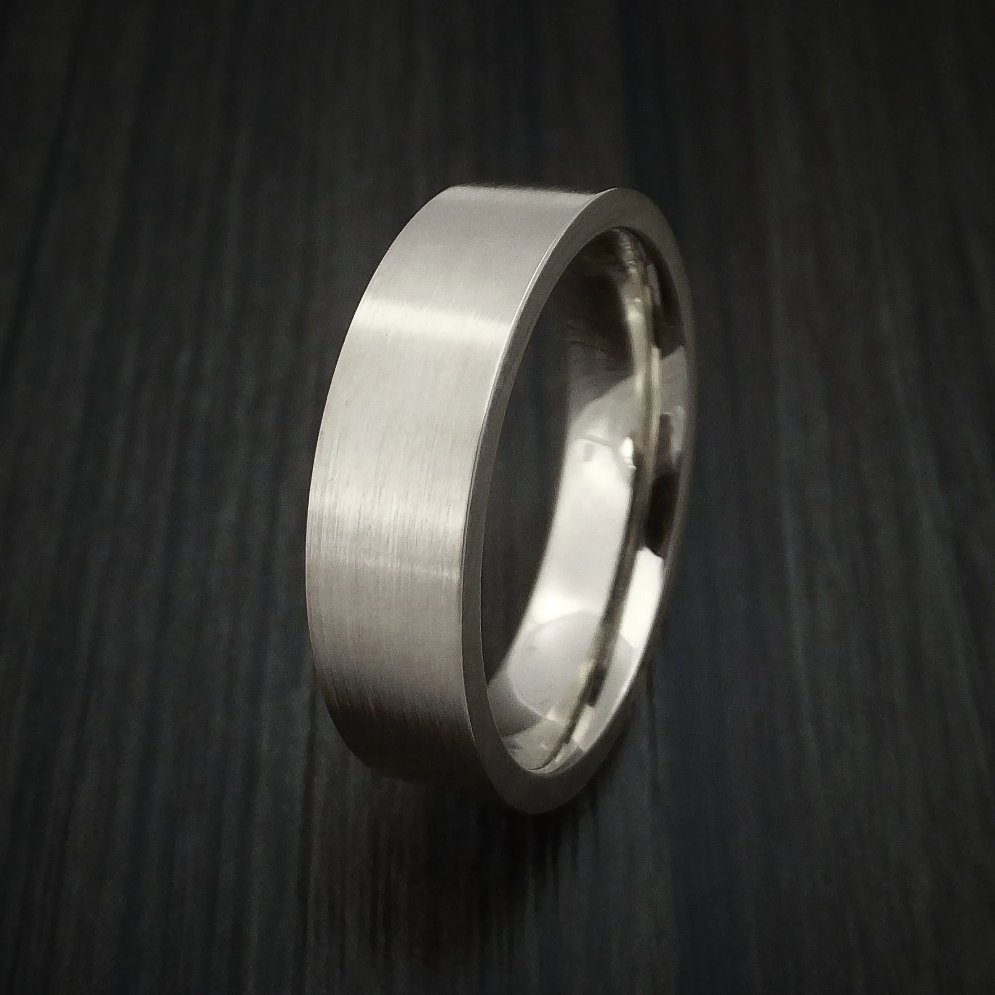 14K White Gold Classic Style Wedding Men's Band Custom Made