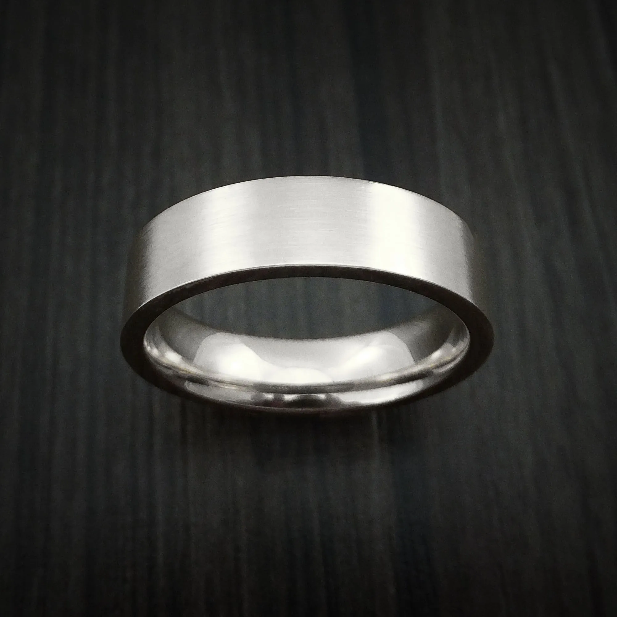 14K White Gold Classic Style Wedding Men's Band Custom Made