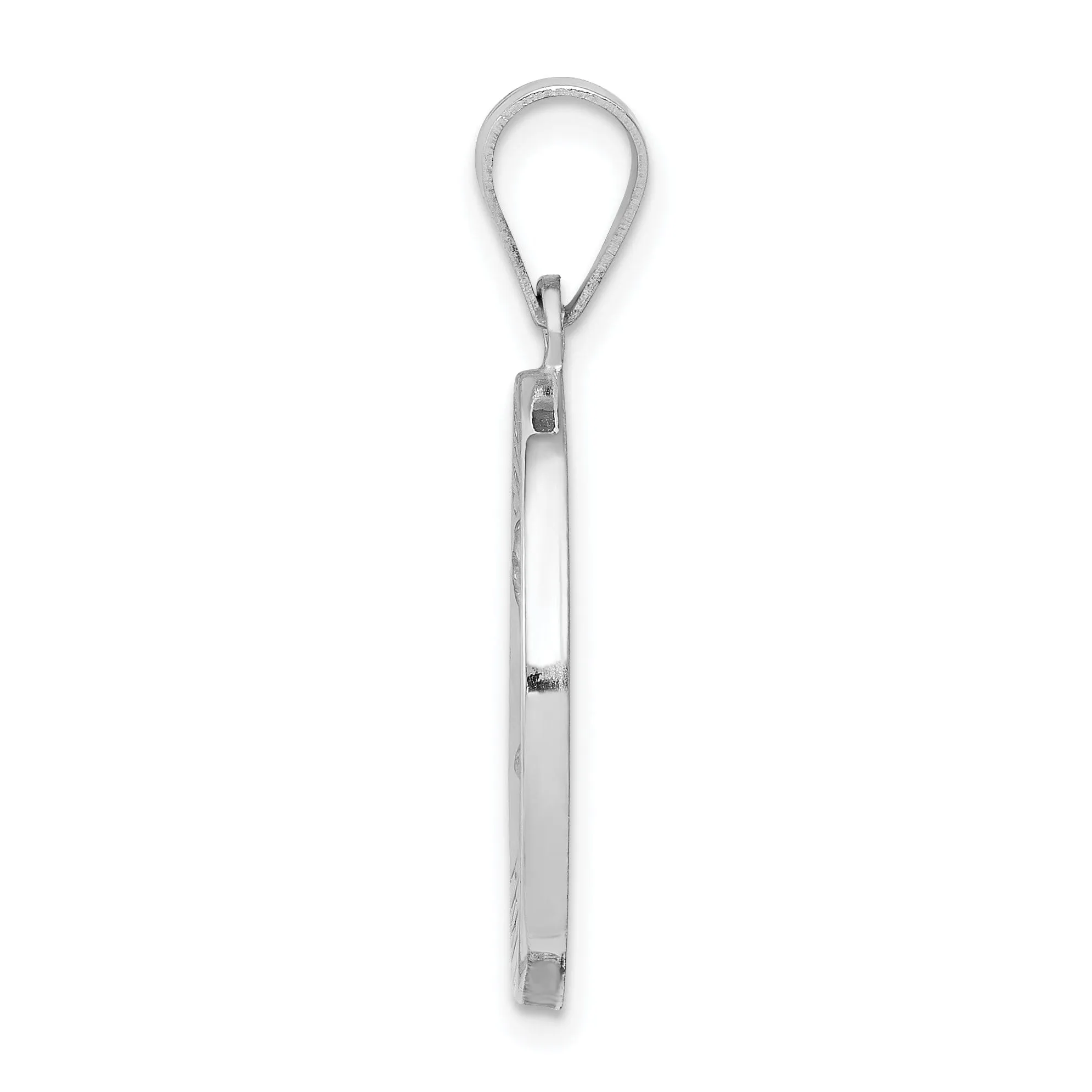14k White Gold Saint Matthew Medal Pendant