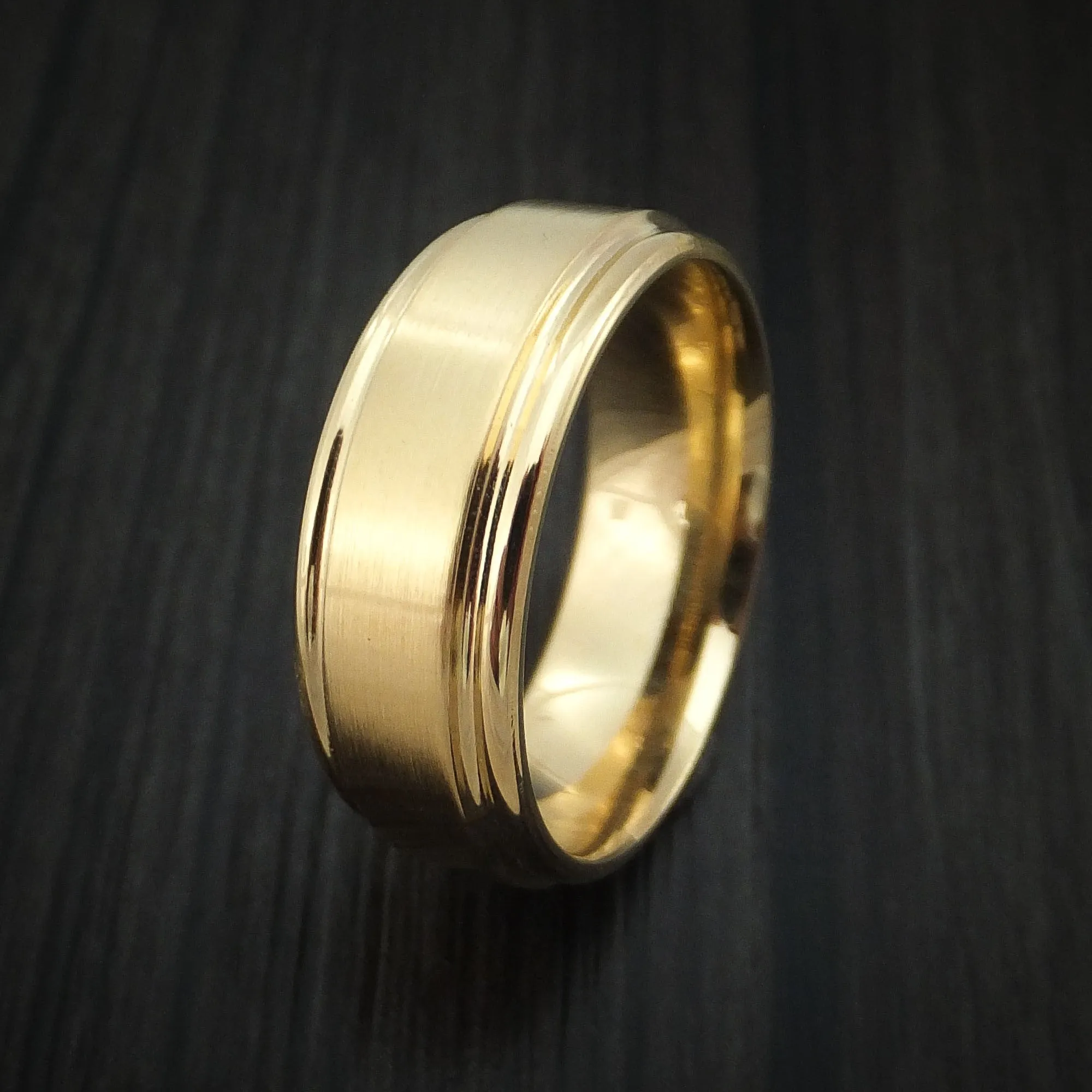 14K Yellow Gold Classic Style Wedding Men's Band Custom Made