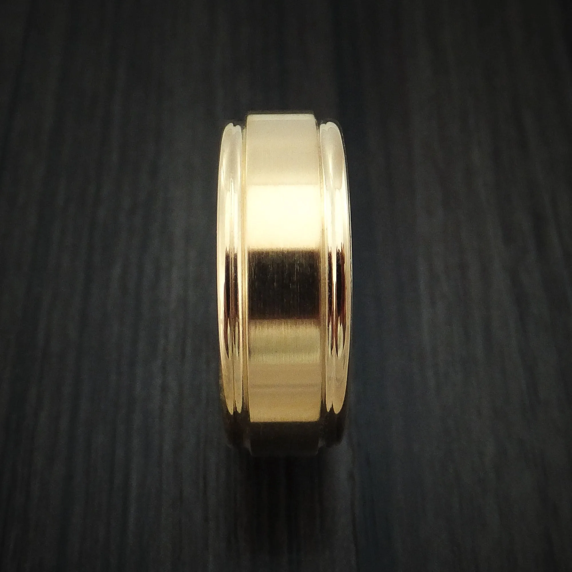 14K Yellow Gold Classic Style Wedding Men's Band Custom Made