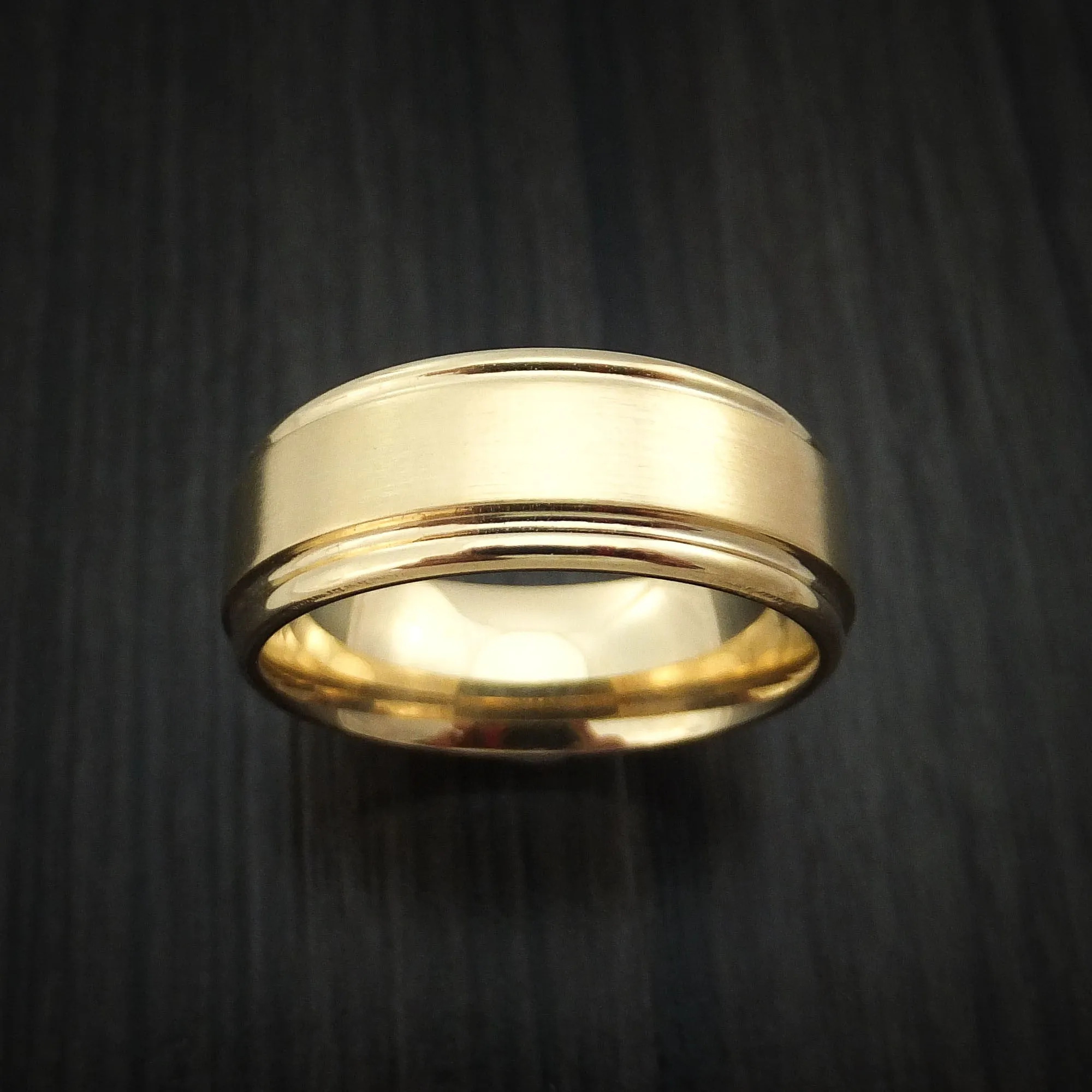 14K Yellow Gold Classic Style Wedding Men's Band Custom Made