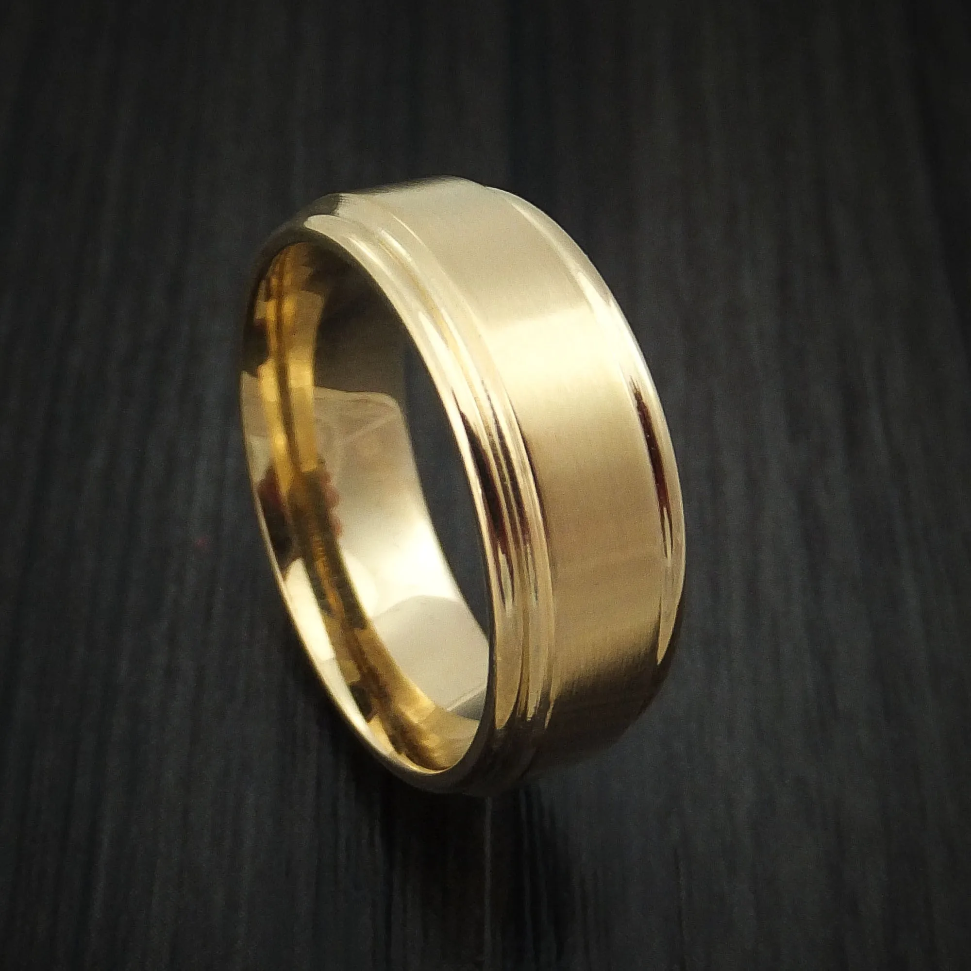 14K Yellow Gold Classic Style Wedding Men's Band Custom Made