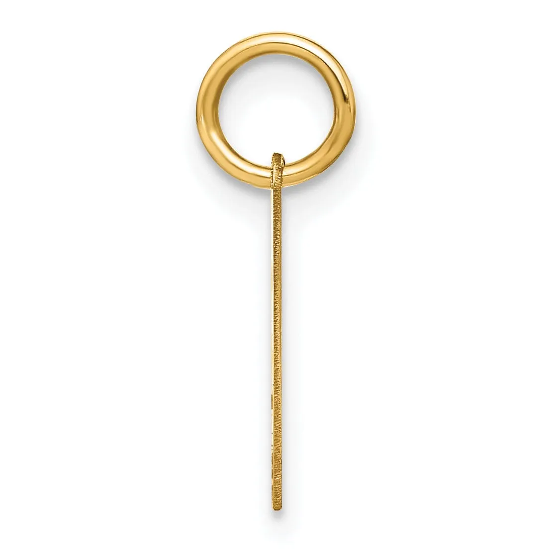 14k Yellow Gold Heart Cut-Out Letter N Initial Pendant