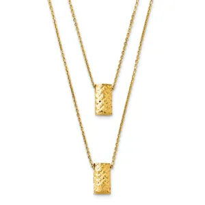14k Yellow Gold Two Layer D.C Necklace