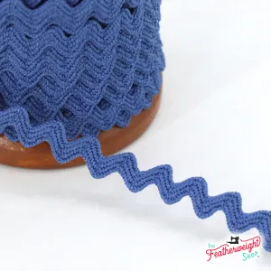 1/4" Inch DENIM VINTAGE TRIM RIC RAC by Lori Holt (by the yard)