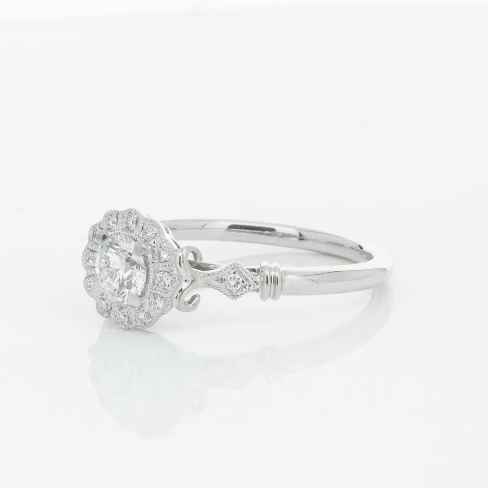 18ct White Gold .50ct Diamond Versailles Ring