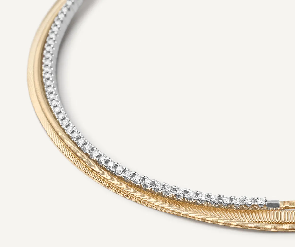18K Yellow Gold Collar With Diamonds