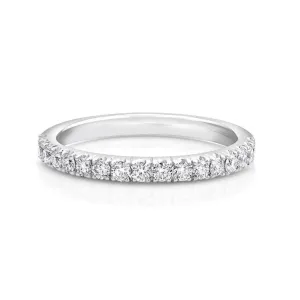 18kt White Gold 0.44ctw Half Pavè Band