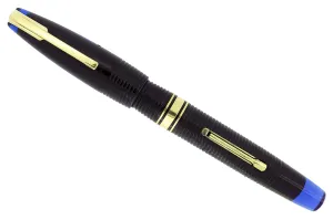 1940 TRANSPARENT BLUE WATERMAN 100 YEAR FOUNTAIN PEN F-BBB FLEX NIB RESTORED