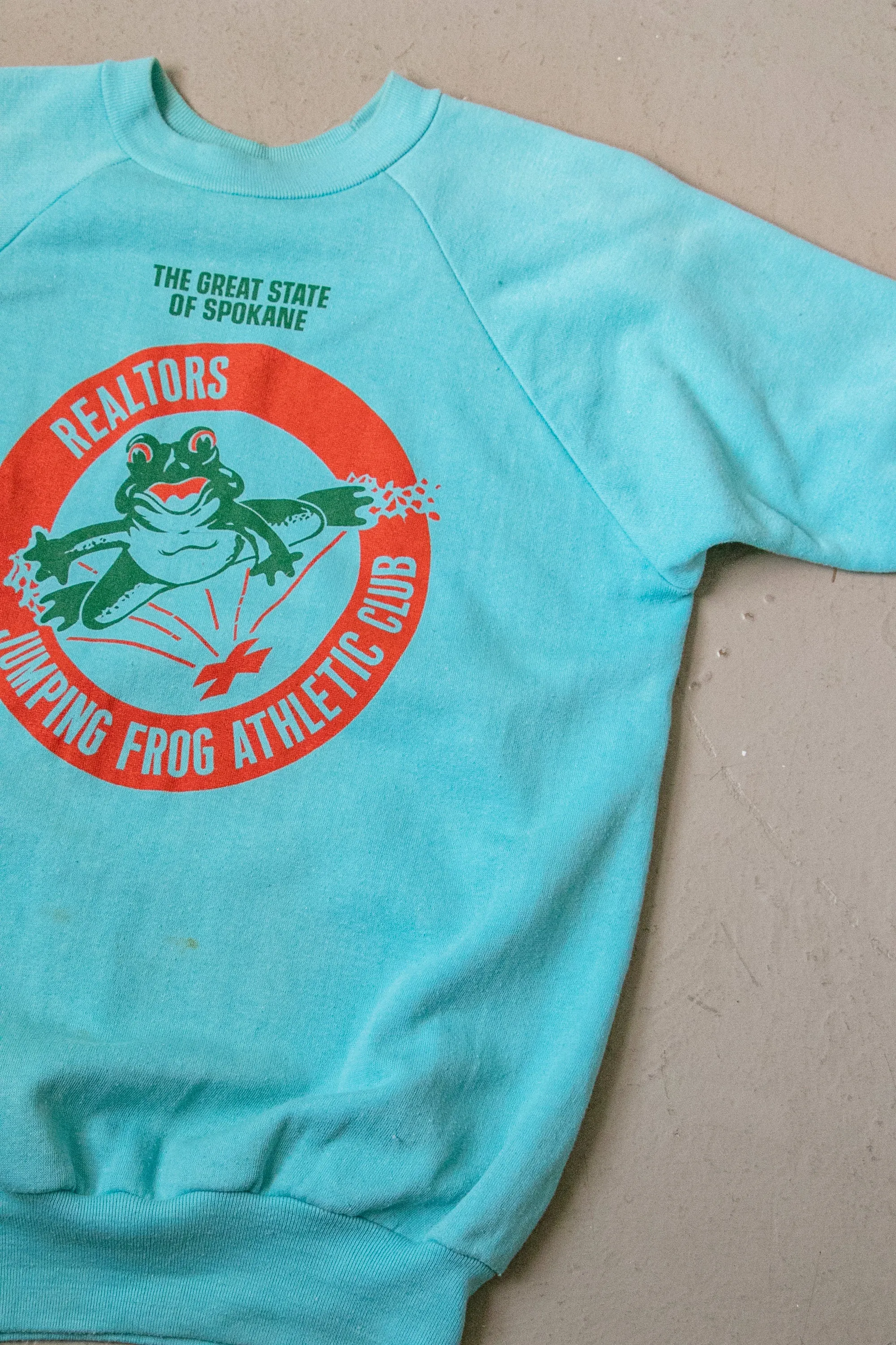 1970s Sweatshirt Short Sleeve Spokane Athletic M