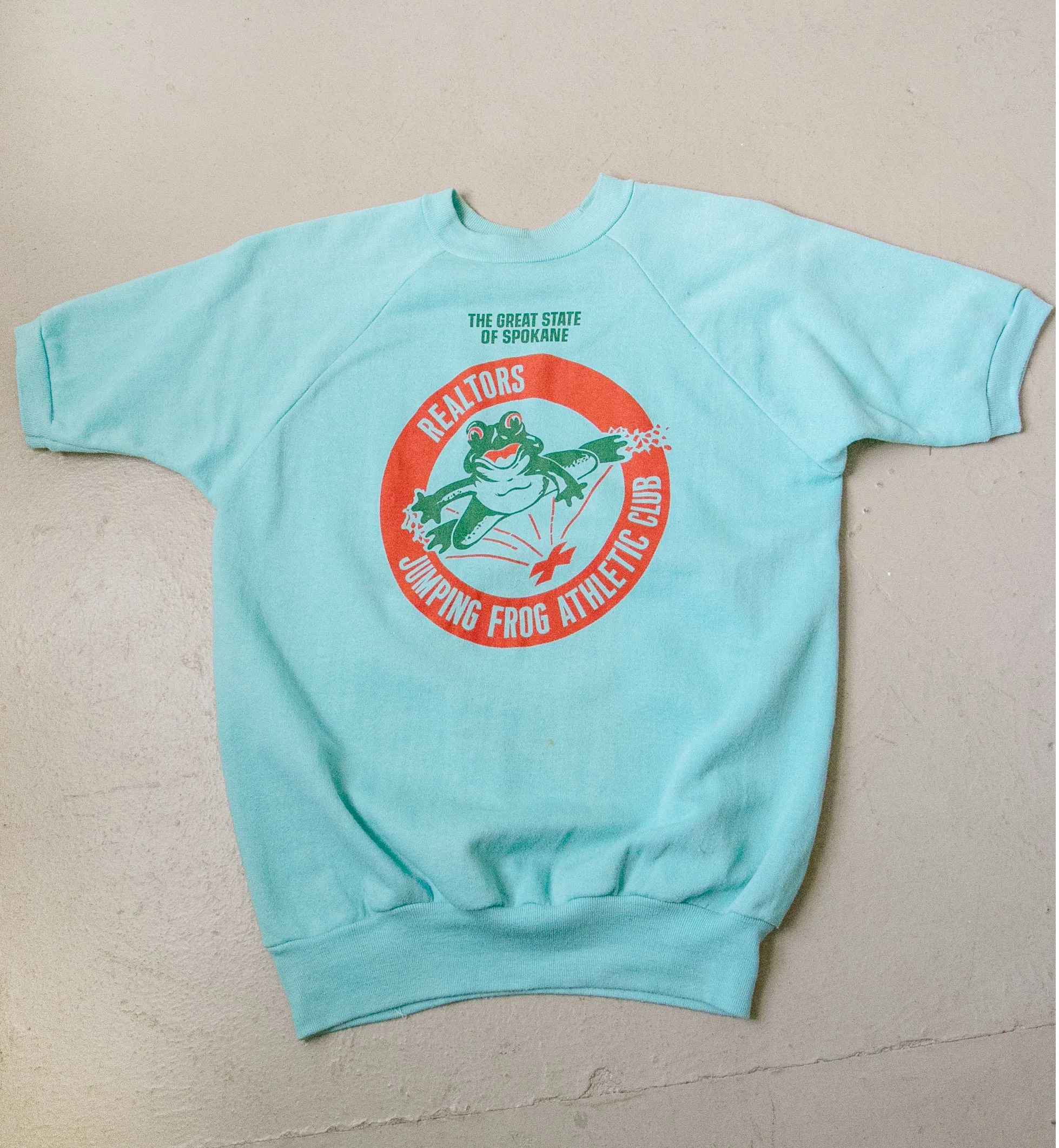 1970s Sweatshirt Short Sleeve Spokane Athletic M