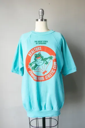 1970s Sweatshirt Short Sleeve Spokane Athletic M