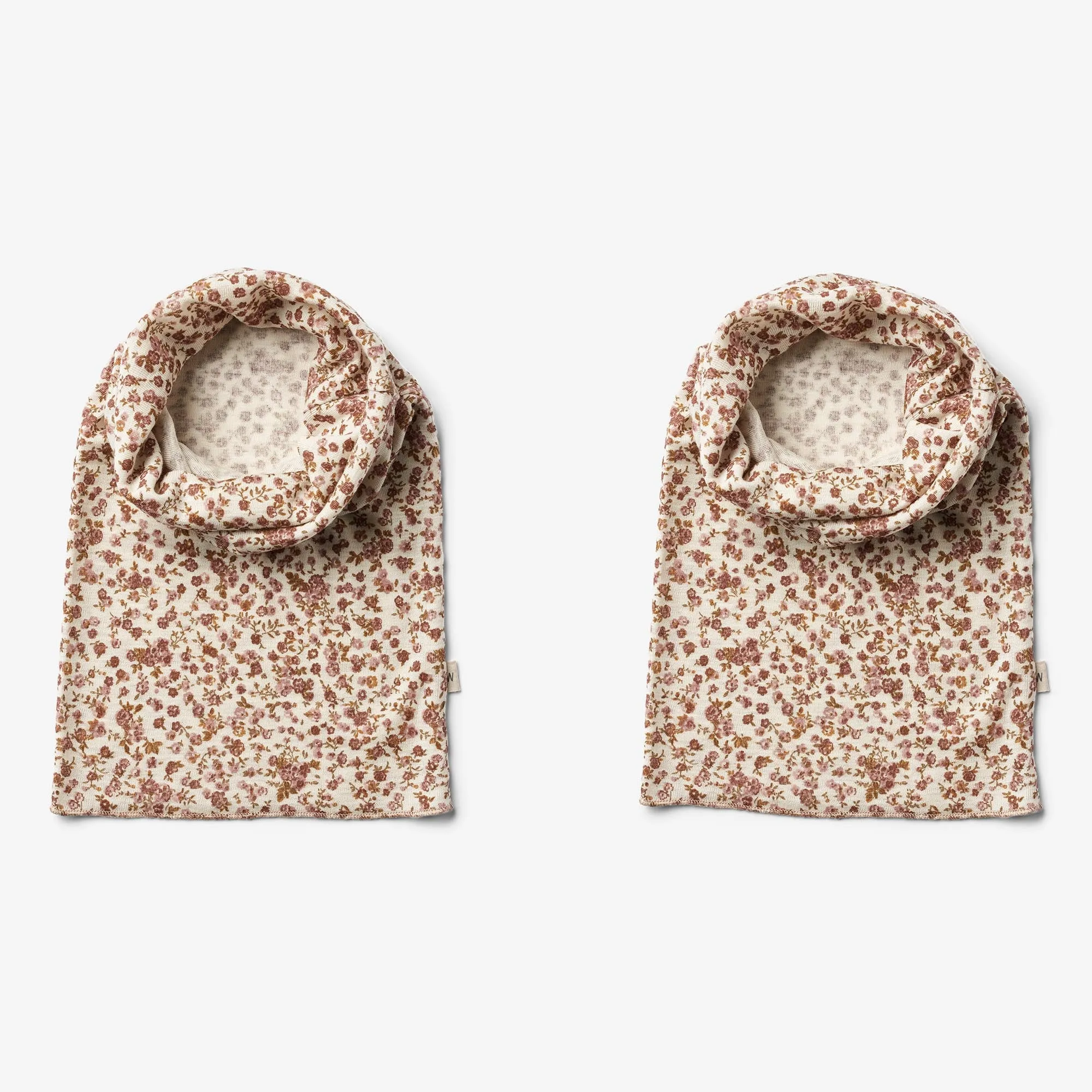 2 Wool Neckwarmer Arta - rose flowers