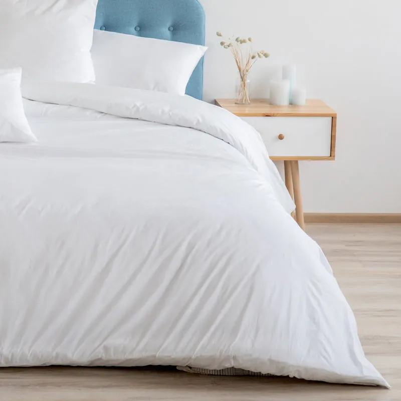200 Thread Count Flap 100% Cotton Duvet Cover - White