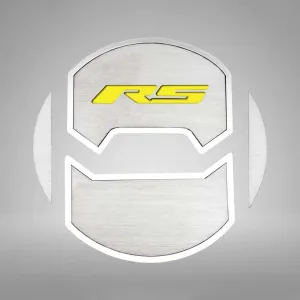 2010-2015 Camaro RS - Round A/C Vent Duct Covers Deluxe "RS" Style 8Pc - Brushed Stainless