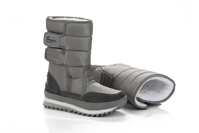 2017 NEW! Warm Solid Anti-Slip Snow Boots Women Waterproof Female Winter Boots Thermal Shoes Botas Mujer Plataforma Black&White
