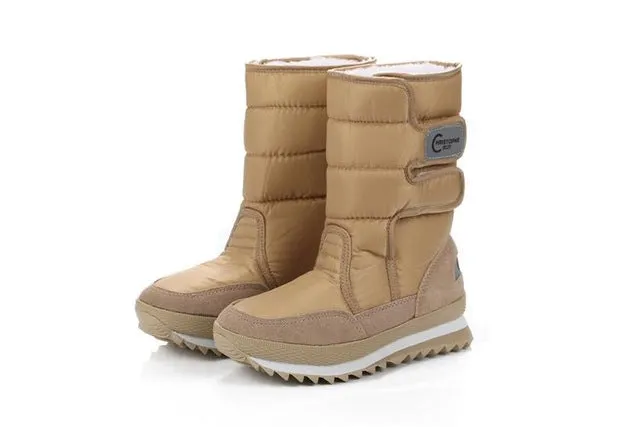 2017 NEW! Warm Solid Anti-Slip Snow Boots Women Waterproof Female Winter Boots Thermal Shoes Botas Mujer Plataforma Black&White