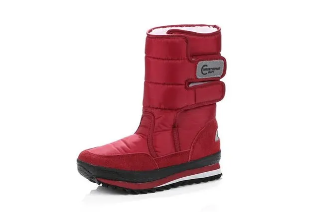 2017 NEW! Warm Solid Anti-Slip Snow Boots Women Waterproof Female Winter Boots Thermal Shoes Botas Mujer Plataforma Black&White
