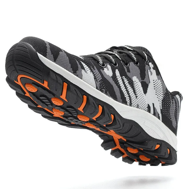 2019 New Men's Outdoor Breathable Steel Toe Protective Work Shoes Men Steel Mid Sole Indestructible Puncture Proof Safety Shoes