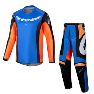 2025 Alpinestars Youth Racer Melt Orange Blue Kit Combo
