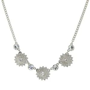 2028 Jewelry Crystal Sunburst Collar Necklace 16"   3" Extender