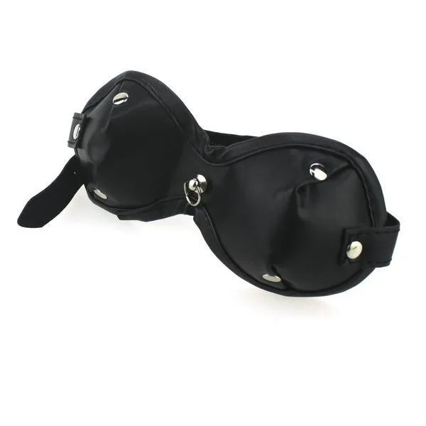2555M      Lead Me Into Temptation Leather Blindfold with Kitten Post Hardware
