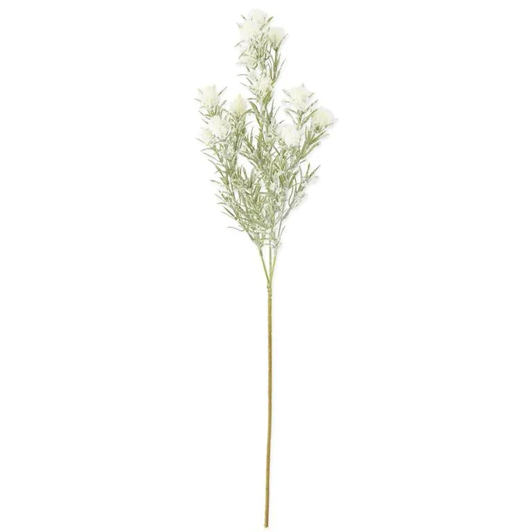 27 Inch Snowy White Thistle Stem