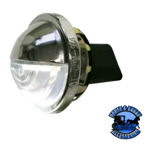 298C White LED License Light, Round, Chrome, 1.50″ Dia.