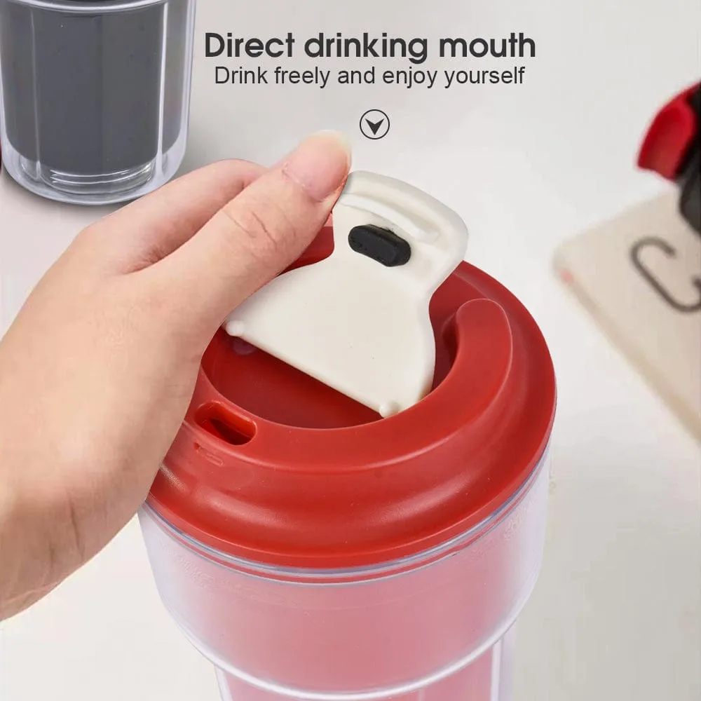 2PC 460ml Double wall insulated Coffee Cup Red AND Black
