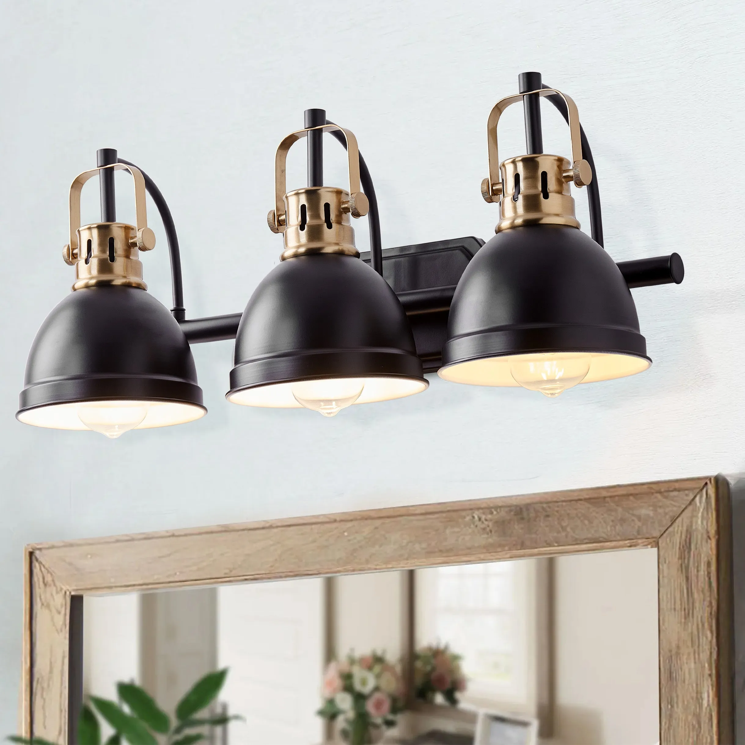 3-Lights Dimmable Vintage Style Vanity Lighting