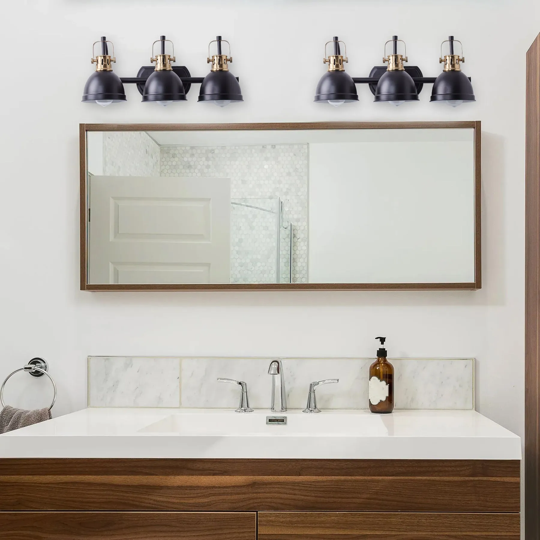 3-Lights Dimmable Vintage Style Vanity Lighting